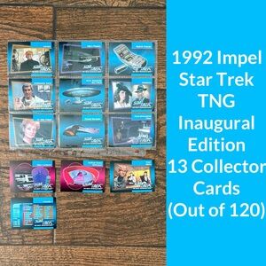 1992 Impel Star Trek TNG Inaugural Edition 13 Collector Cards (Out of 120 Set)